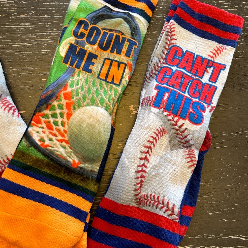 8 pair of kids baseball, soccer socks. Grade/Middle school aged. - Picture 3 of 8